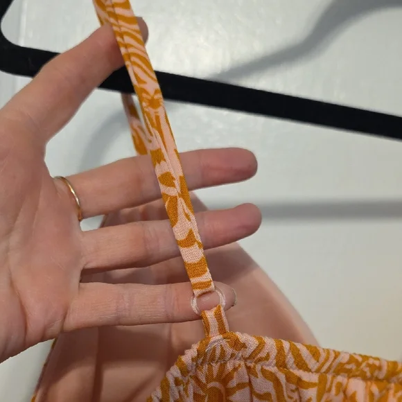 No Boundaries Orange Floral Dress - Picture 6 of 8